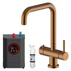 Reginox Amanzi 2. 3 in1 Hot water tap Brushed Copper, inc tank+filter
