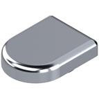 Blum &#39;D&#39; Shaped Glass Door Hinge Cover Cap in chrome