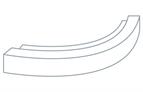 Avanti Quadro 36mm Curved Cornice, Alabaster Grained Paint Effect 50 x 358mm