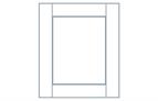 Avanti Quadro 22mm Door, Alabaster Grained Paint Effect 355 x 896mm