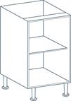 500mm Base Unit Carcass in Light Grey (Flat Pack)