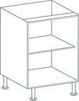 600mm Base Unit Carcass in Light Grey (Flat Pack)