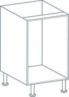 500mm Drawer Base Unit Carcass in Light Grey (Flat Pack)