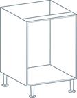 600mm Drawer Base Unit Carcass in Light Grey (Flat Pack)