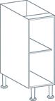 300mm Base Unit Carcass in White (Flat Pack)