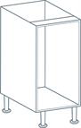 400mm Drawer Base Unit Carcass in White (Flat Pack)