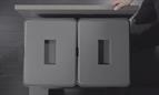 Waste Bin, Kombi 2.0 - 2x50 Anthracite