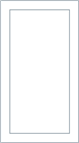 Avanti Juno 18mm Door, Super Matt Light Grey, 980 x 596mm