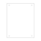 Glass Splashback 750h x 600w x 6mm Clear
