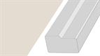 Cornice GL10, 3mtr top fixed Square Bullnose style Super Matt Angora Grey