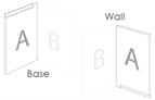 Avanti Opus Bi-Fold Corner Door LH Base RH Wall, High Gloss Graphite 715 x 312mm
