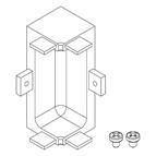 Gola Internal corners for Drawer C profile Black