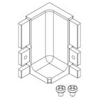 Gola Internal corners for Countertop J profile Black
