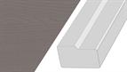 Cornice GL10, 3mtr top fixed Square Bullnose style Painted Oak Dust Grey