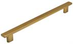 Perugia Bar Handle Ribbed, Satin Brass 128mm centres