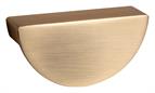 Palermo Half Moon Cup Handle, Satin Brass 64mm centres