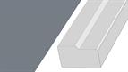 Cornice GL10, 3mtr top fixed Square Bullnose style Super Matt Monument Grey