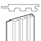 Mini Slat Profile Oak Veneer Clear lacquered 3050x100x18