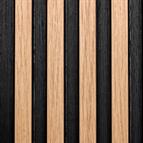 Mini Slat Profile Paper Wrapped Oak and Black sample