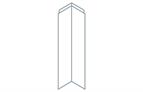 Avanti Opus 22mm Corner Post, High Gloss Cream 715 x 50x 50mm