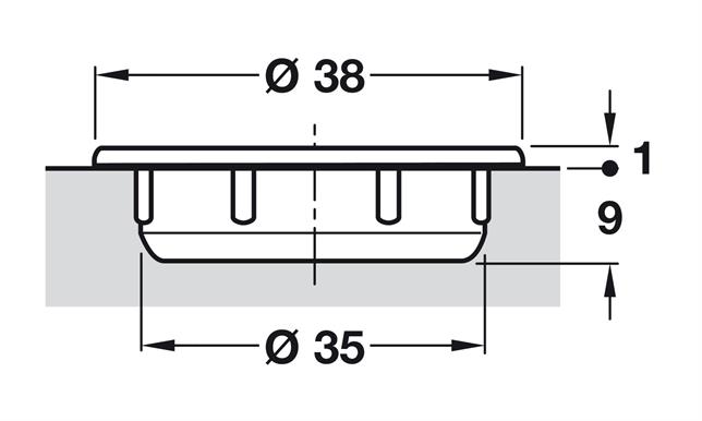 Hinge Hole Cover Caps