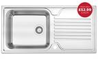 Reginox Senator 10 Single Bowl inset sink stainless steel rev (Deep Bowl)