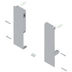 Blum Antaro front fixing brackets for D height inner drawer front white grey L&amp;R