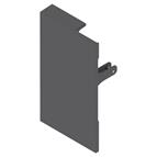 Blum Merivobox front fixing brackets for M height inner drawer Orion Grey RH