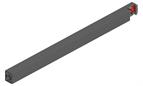 Blum Merivobox longside gallery rail 270mm Orion Grey LH