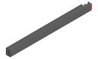 Blum Merivobox longside gallery rail 270mm Orion Grey RH