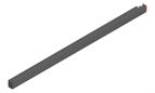 Blum Merivobox longside gallery rail 450mm Orion Grey RH
