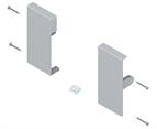 Blum TANDEMBOX front fixing bracket, height K, inner drawerfront grey L&amp;R