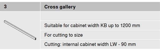 Merivobox E-Height Gallery Rail Internal Drawer Fronts