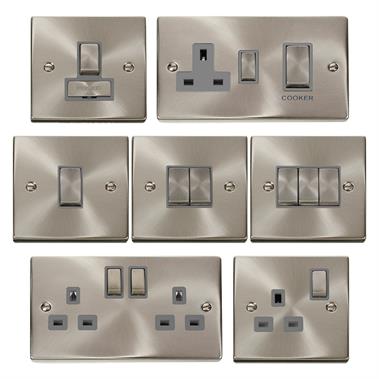 Satin Chrome Switches and Sockets