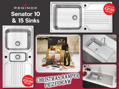 Reginox Senator Sinks Promotion & Christmas Hamper Prize Draw