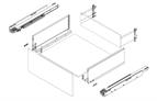 Blum Legrabox with Blumotion C height 350mm stainless steel (40kg)