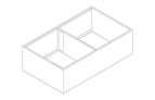 Blum Ambia-Line high fronted steel frame 400 x 218mm orion grey