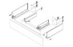Blum Legrabox sink drawer with Blumotion C height 450mm stainless steel (40kg)