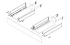 Blum Legrabox sink drawer with Blumotion M height 500mm orion grey (40kg)