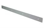 Satin aluminium end strip for 40mm worktop with 3mm radius