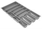 Antaro metallic grey cutlery insert w814x d422mm to fit 900mm