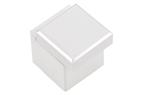 Ritto aluminium knob white gloss 25mm - Clearance