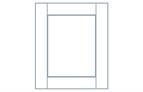 Avanti Vero 20mm Door, Painted Alabaster 895 x 446mm