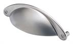 Finger Pull Handle, Brushed Nickel, 64mm centres