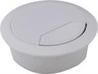 Cable tidy 2 part white 60mm