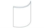 Avanti Quadro 22mm Curved Door, Graphite Grained Paint Effect 715 x 318mm